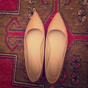 Nude Patent Leather J.Crew Flats Size 9.5!
