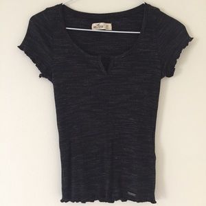 Hollister Lettuce Hem Top