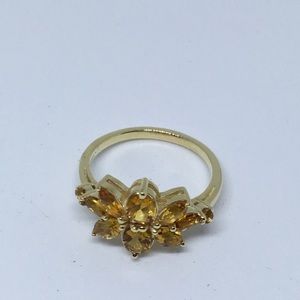 Reserved. Magnolia 1.95ctw citrine 10k gold ring.