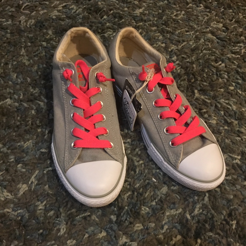 Pink & Gray Converse Chuck Taylor Slip-On Sneakers
