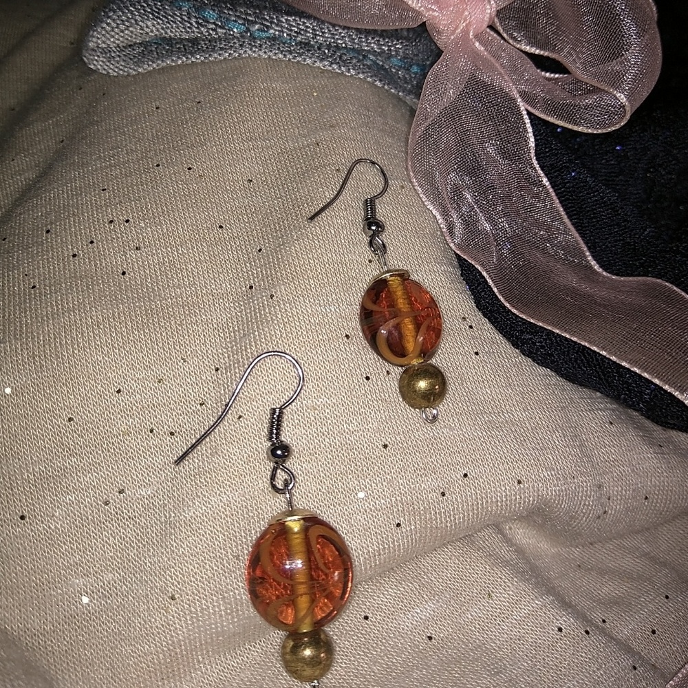 Vintage glass earrings