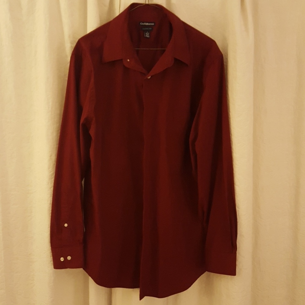 Deep maroon dress shirt