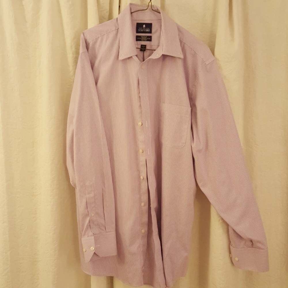 Pink and white striped dress shirt