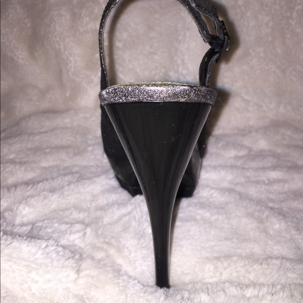 đChristmas Party Pumps! Glittery Black Heels - Picture 3 of 4