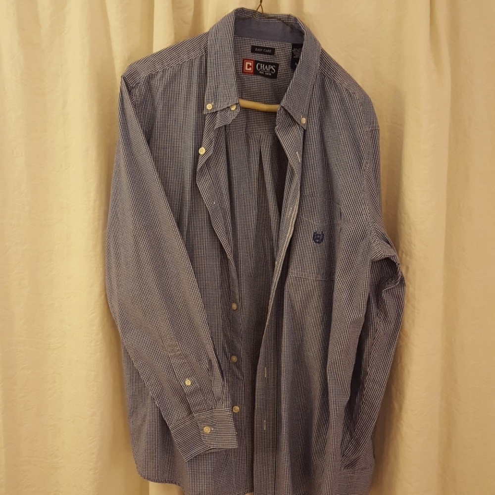 Chaps blue and white checkered