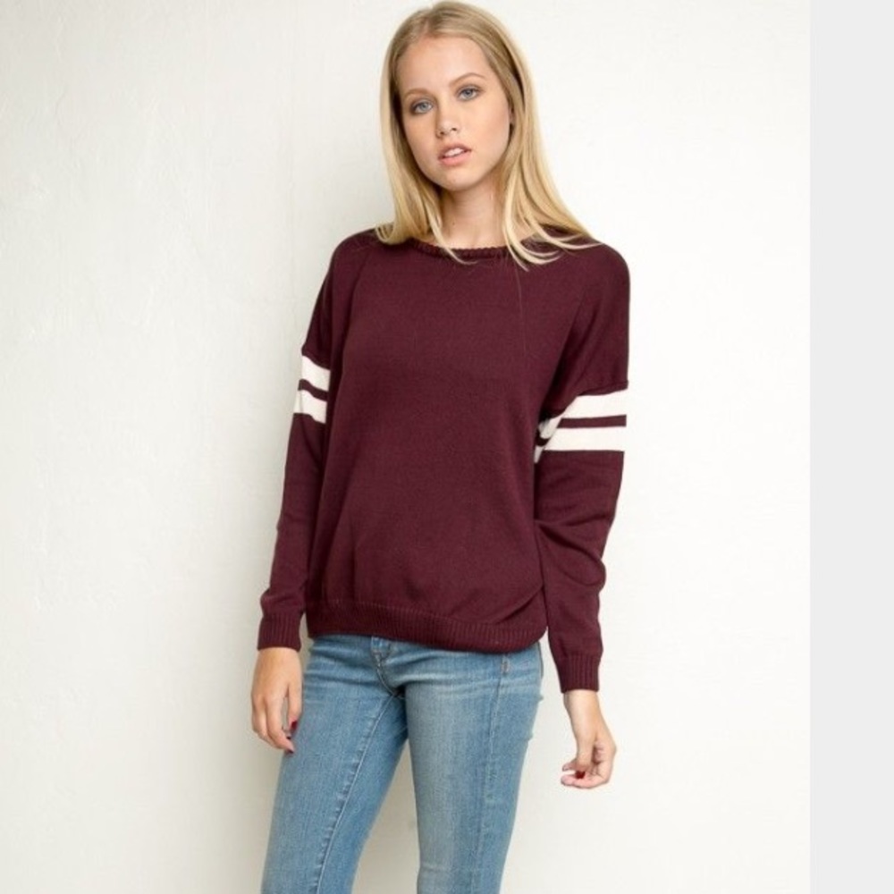 Brandy Melville Varsity Stripe Sweater