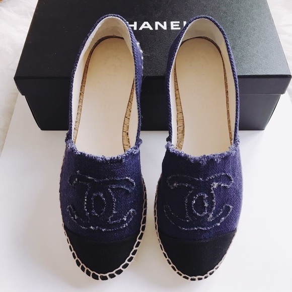 Sold! Chanel Denim canvas CC Espadrilles flats - Picture 2 of 8