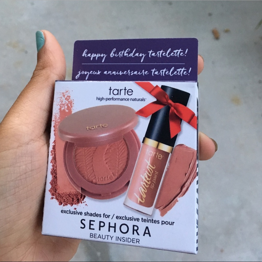 Never used : Sephora Tarte blush and lip paint