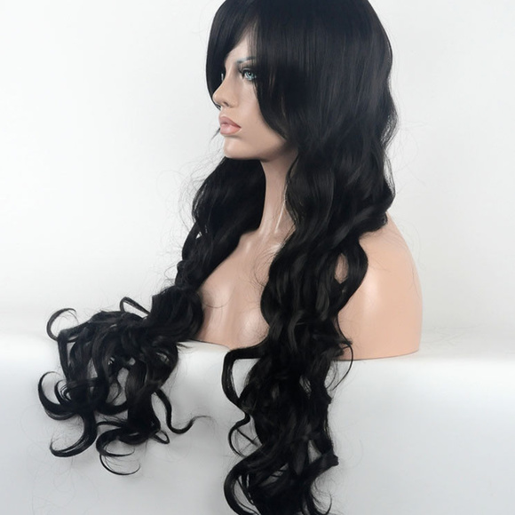 Black Curly Cosplay Wig main image 4