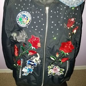 Patchwork "Chicago" ReMixxxed bomber jacket