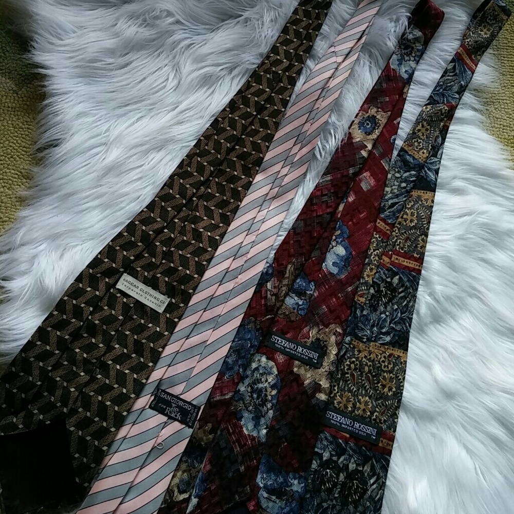 ❤Men's silk neckties lot of four - Picture 3 of 6