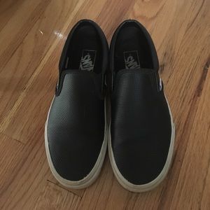 Vans Black Perforated Slip On Sneakers