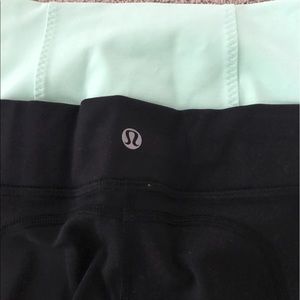 Lululemon athletica crop black leggings tie top