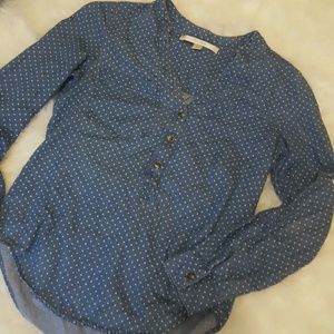 Bkue jean blouse