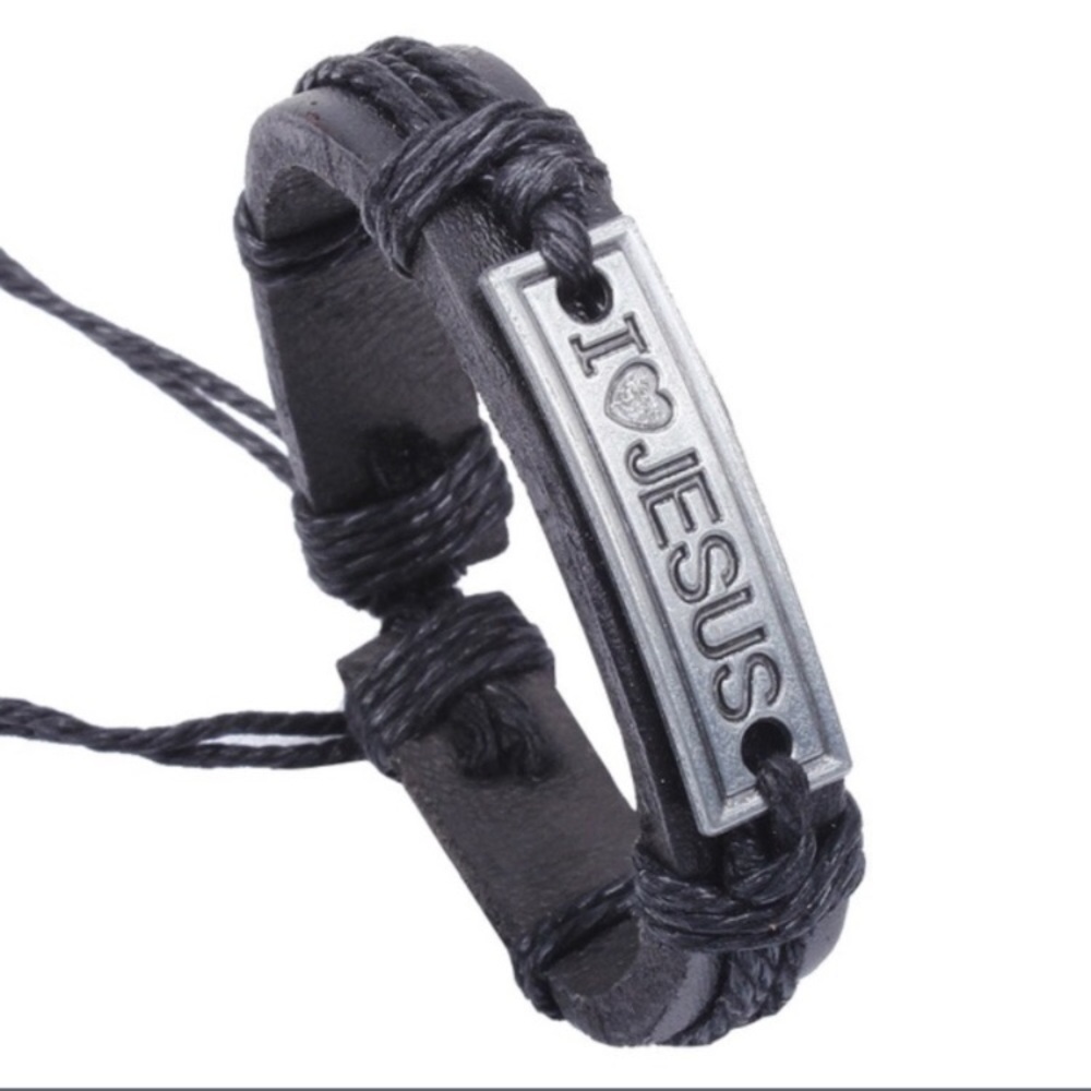 🌟HOST PICK🌟 I ❤️ JESUS Handmade Leather Bracelet - Picture 5 of 5
