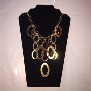 Statement necklace with matching earrings.