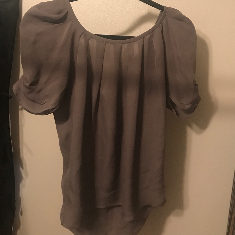 Joie Gray Silk Blouse-xs