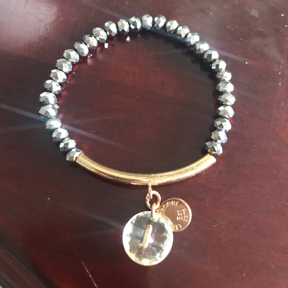 Beaded "J" bracelet