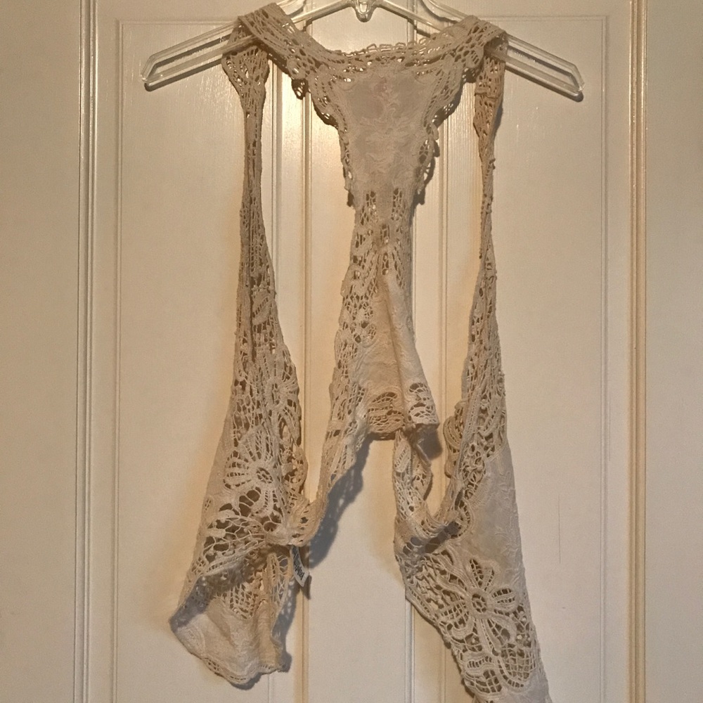 Free People Laced Vest, one size fits all.