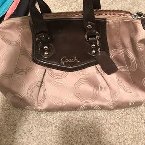 Tan coach purse