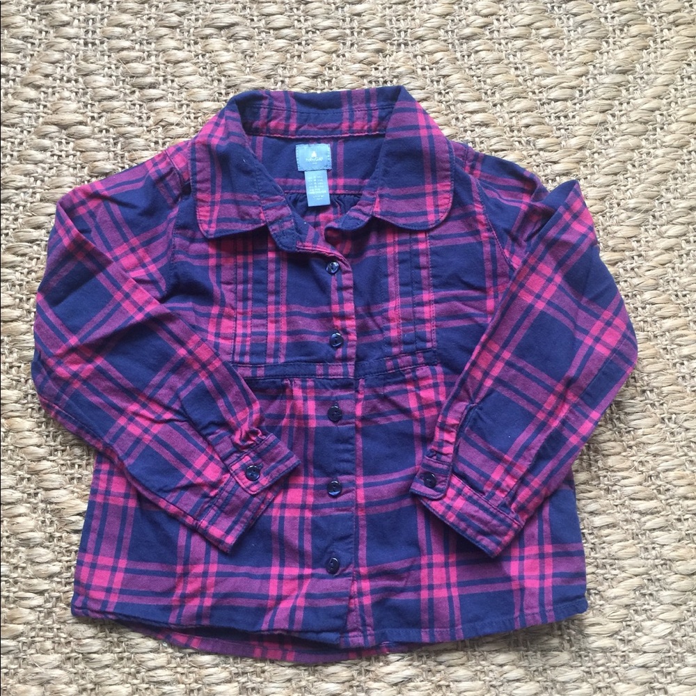 Baby Gap 4T Pink Plaid Shirt - great for Fall!