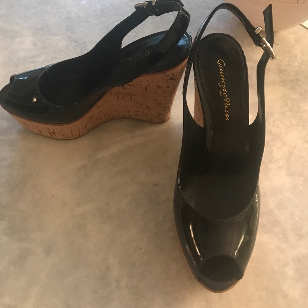 REDUCED Gianvito Rossi Black Wedges-sz 37 (7)