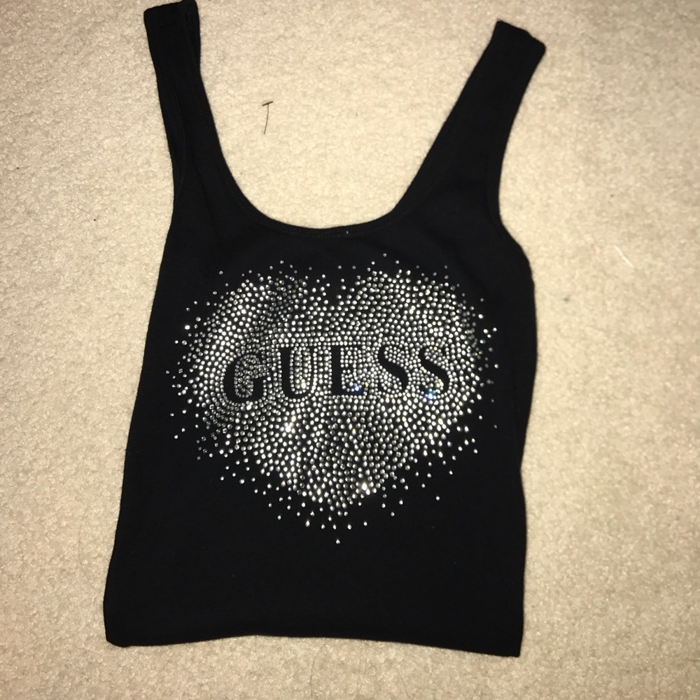 Black Guess Sequenced Tank.