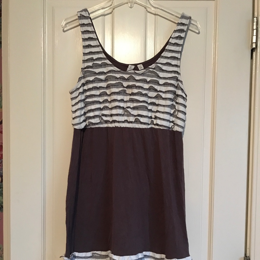 Anthropologie Ruffled Stripes Dress, size M.