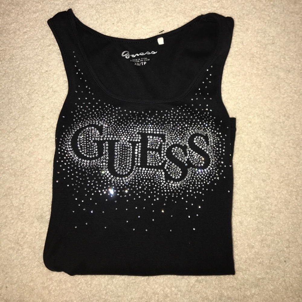 Black Guess Sequenced Tank.