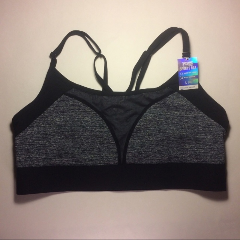 Pink by VS Strappy Sports Bra Large