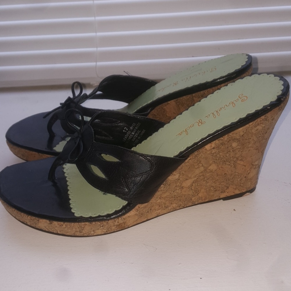 Gabriella Rocha cork wedge thongs