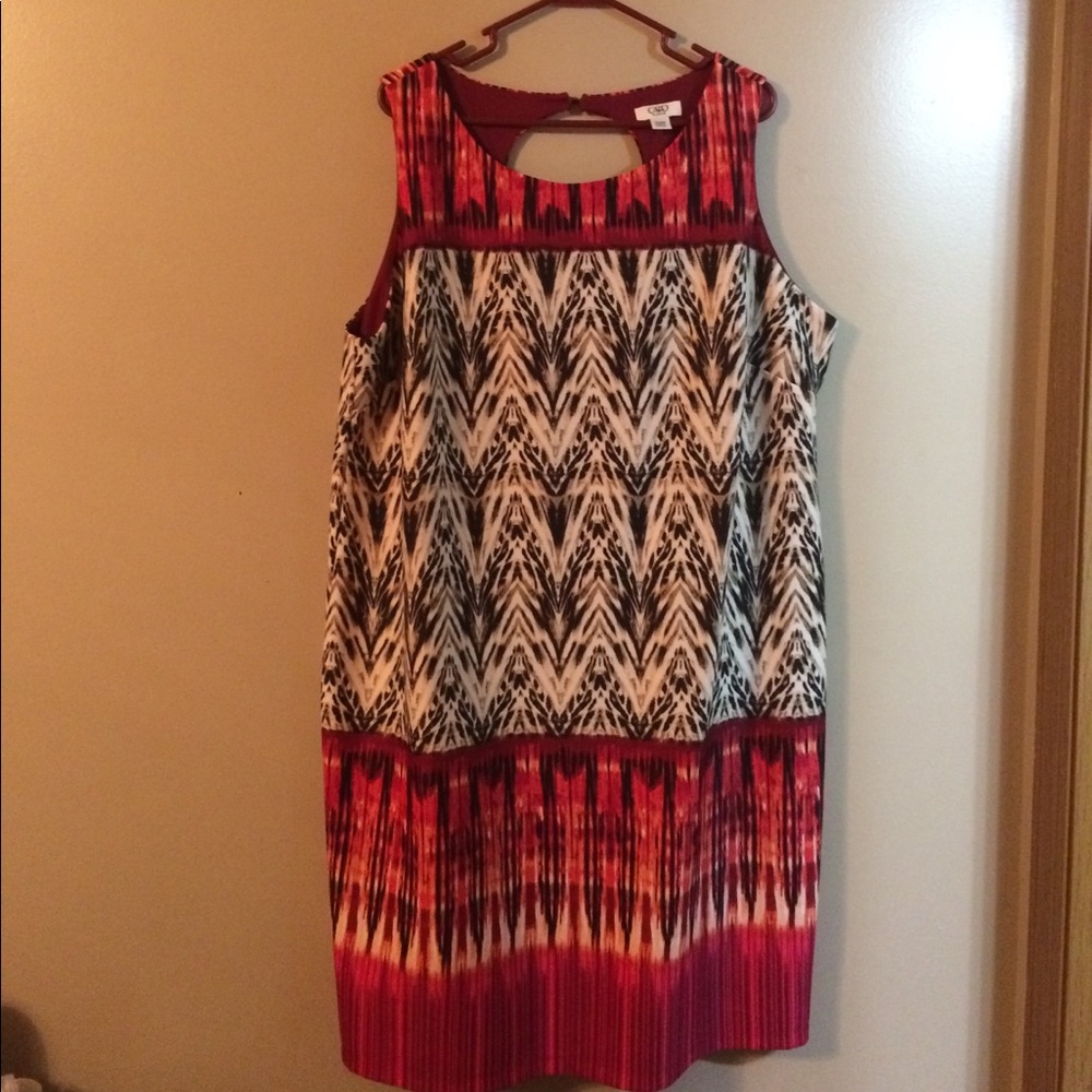 Red sheath dress