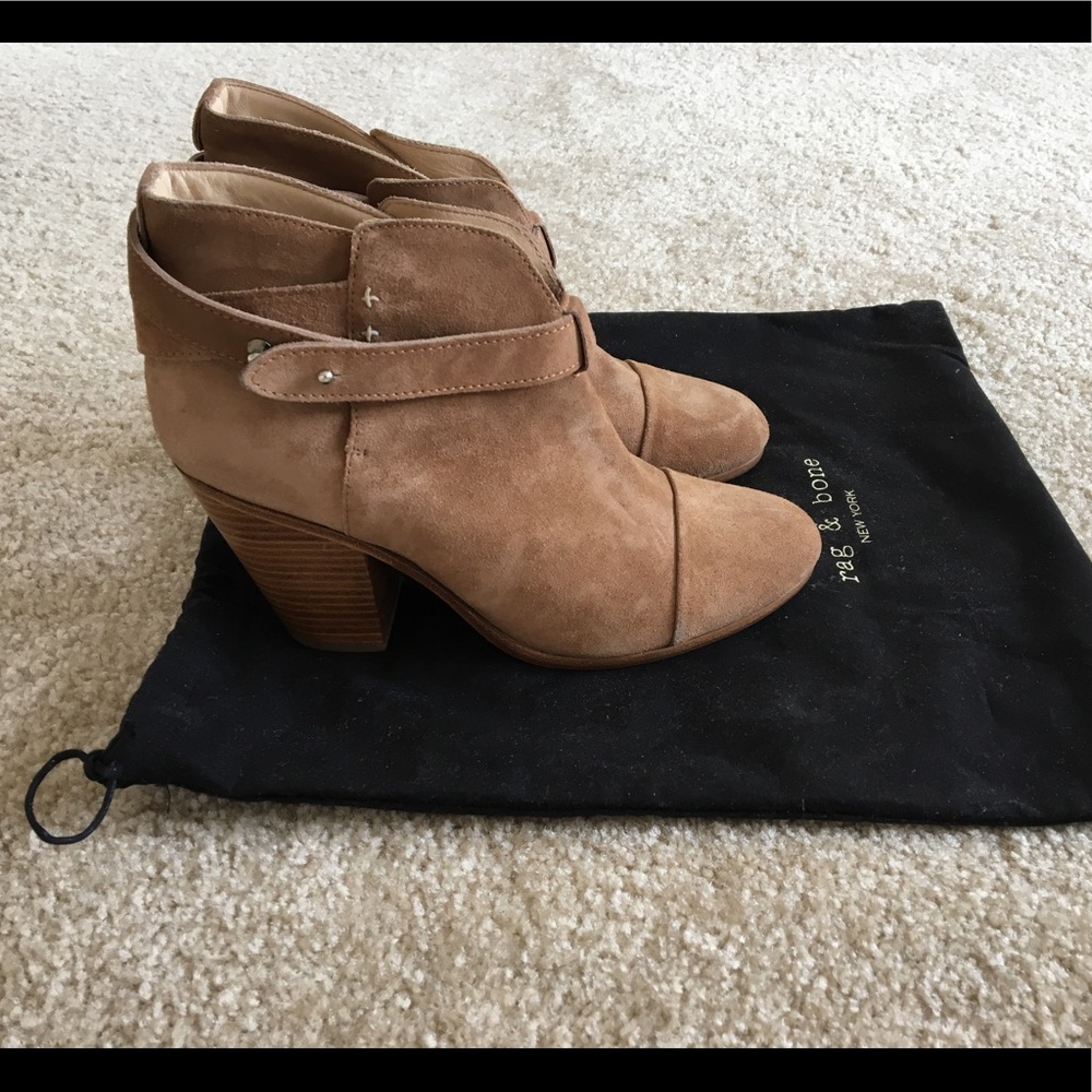 Rag & Bone Harrow Ankle Boot Tan Suede
