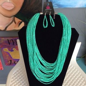 Turquoise multi strand necklace
