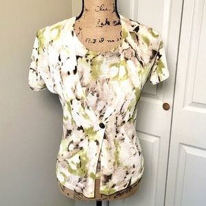 Jones New York Short Sleeved Cardigan and Shell