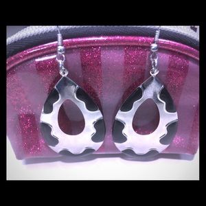Black and Silver Earrings