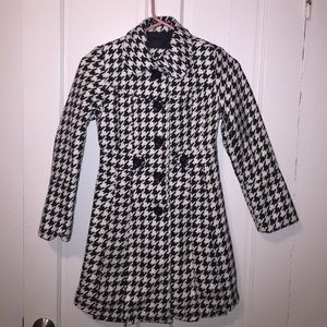 Black and white Girls Dress Coat