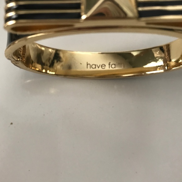 Have Faith Bangle Bracelet and Gold Tone Necklace - Picture 2 of 4