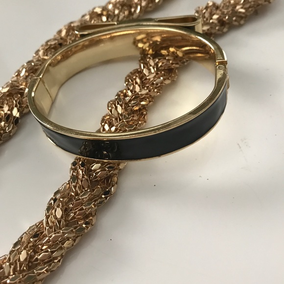 Have Faith Bangle Bracelet and Gold Tone Necklace - Picture 3 of 4