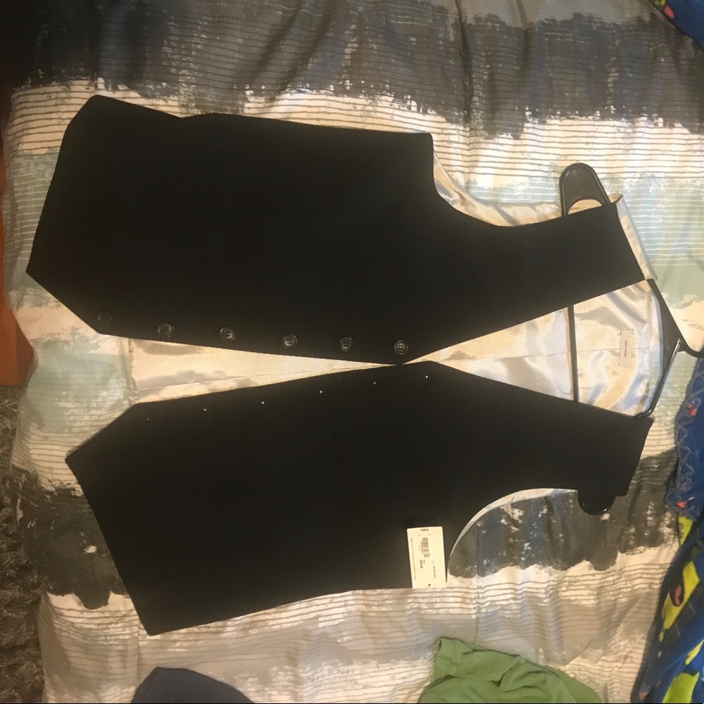 J. Ferrar Black Suit Vest