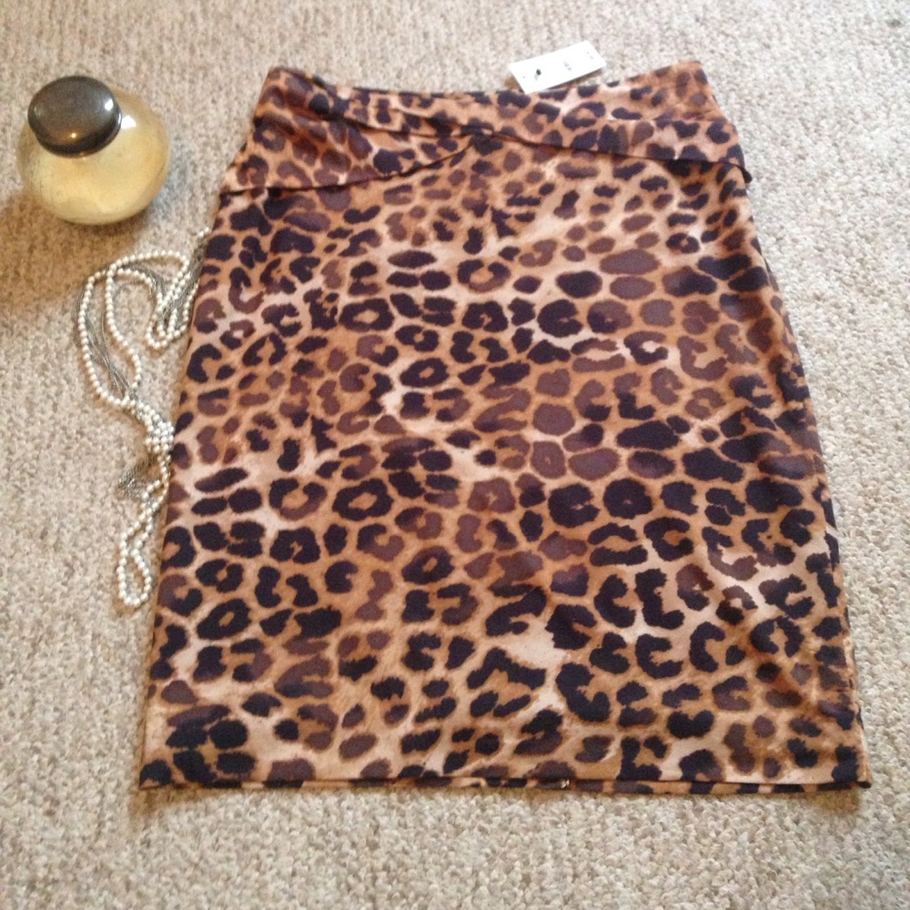 Express Cheetah Print Pencil Skirt Sz6 NWT