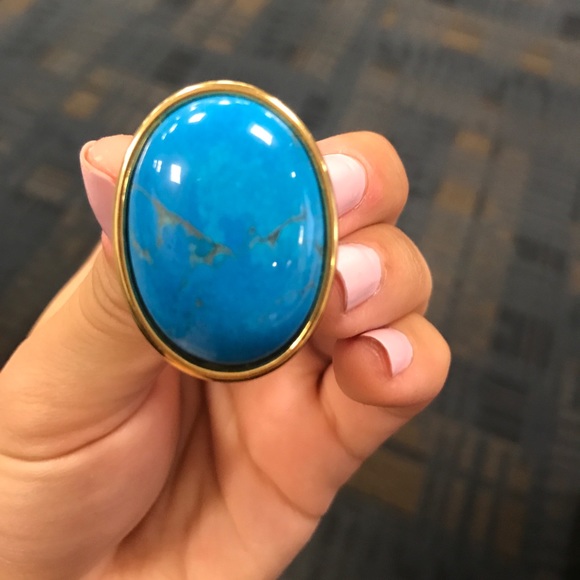 Privileged Turquoise Oval Ring One Size - Picture 2 of 5