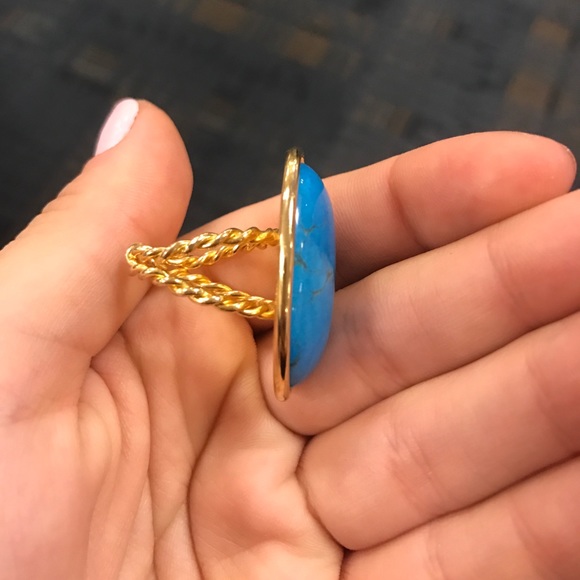 Privileged Turquoise Oval Ring One Size - Picture 3 of 5