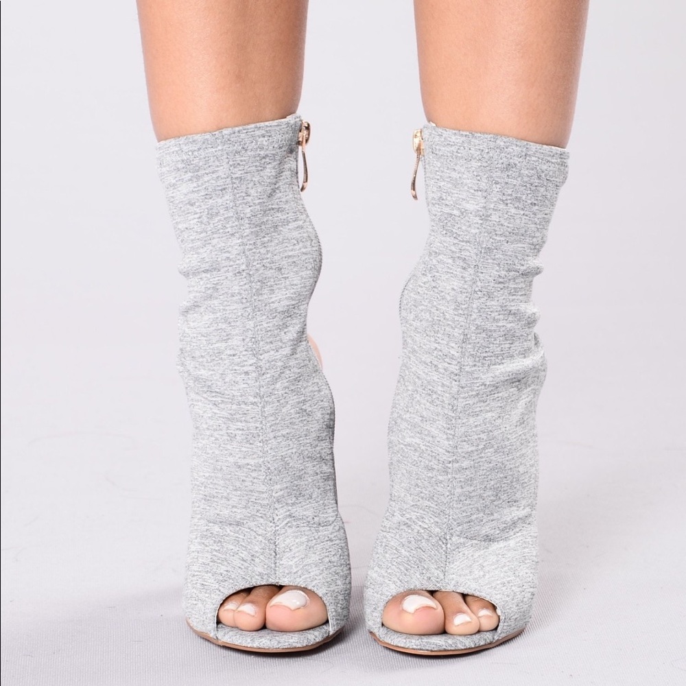 Grey fashion Nova boots