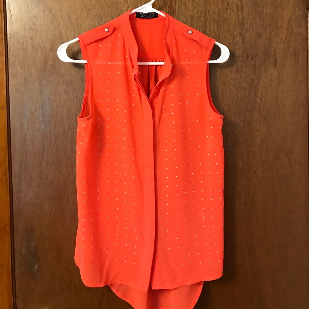 Love Culture Orange Tank Top