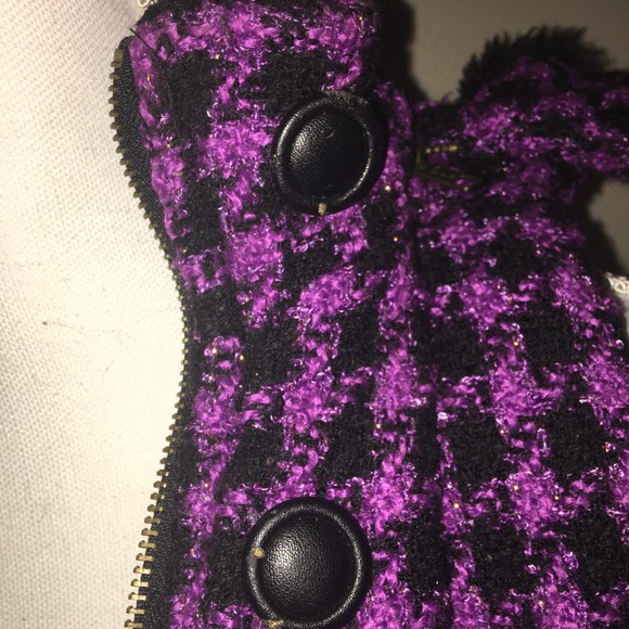 Purple houndstooth vest jacket - Picture 7 of 8