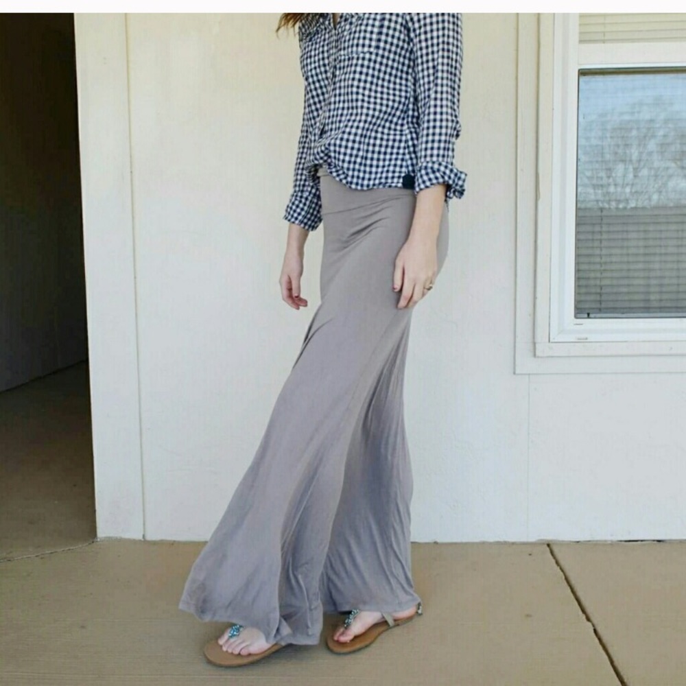 Grey maxi skirt