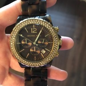 Michael Kors tortoise shell watch