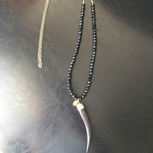 Betsy Pittard long horn necklace