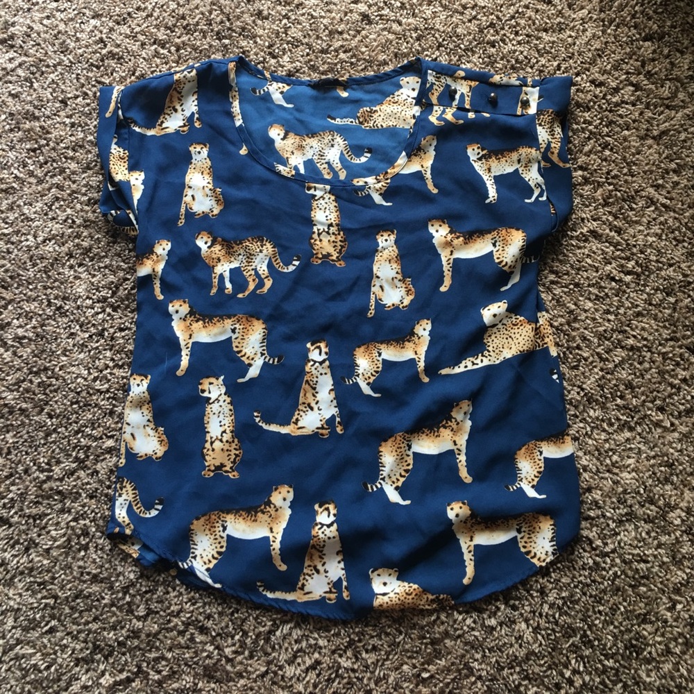 Blue Cheetah Shirt